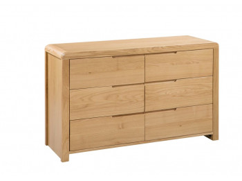 Curve 6 Drawer Wide Chest