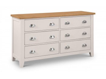 Richmond 6 Drawer Wide Chest Elephant Grey/Pale Oak