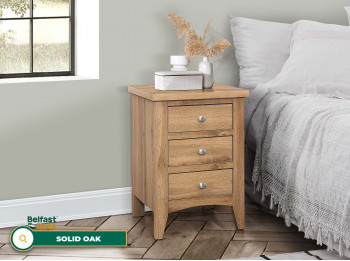 Hampstead 3 Drawer Bedside